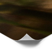 黄金色の花と蝶 ポスター (角)