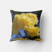 黄金色の花のかわいらしバラ写真 クッション (裏面)