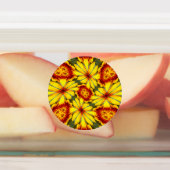 黄金色の花のパターン ラベル (貼付)