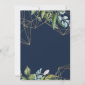 黄金色の葉の写真の日付の招待を保存 サンキューカード (裏面)