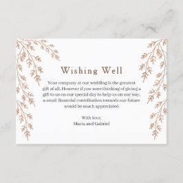 黄金色の葉。良シンプルく願うオリーブ結婚ズ エンクロージャーカード