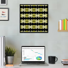 黄金色の装飾用ストライプシームレスパターン ポスター