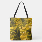 黄金色の部分または見える金ゴールド トートバッグ (裏面)