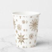 黄金色の雪片の模様 紙コップ (右)