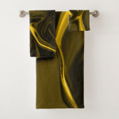 黄金色または黄金色の曲線 バスタオルセット (インサイチュ)