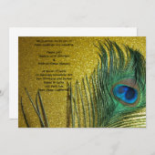 黄金色孔結婚雀 招待状 (正面/裏面)