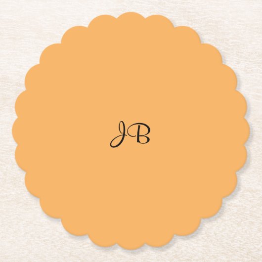 黄金色無地のテンプレート ペーパーコースター (正面)