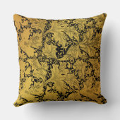 黄金花柄オリエンタルフラワー クッション (裏面)