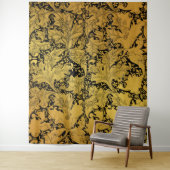 黄金花柄オリエンタルフラワー タペストリー (インサイチュ)