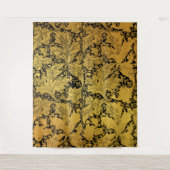 黄金花柄オリエンタルフラワー タペストリー (正面)