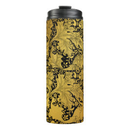 黄金花柄オリエンタルフラワー タンブラー