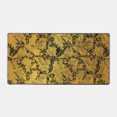 黄金花柄オリエンタルフラワー デスクマット (正面)