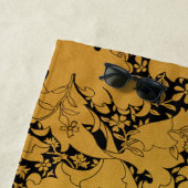 黄金花柄オリエンタルフラワー ビーチタオル (インサイチュ)