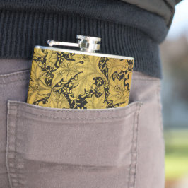 黄金花柄オリエンタルフラワー フラスク