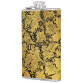 黄金花柄オリエンタルフラワー フラスク (左)