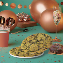 黄金花柄オリエンタルフラワー