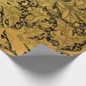黄金花柄オリエンタルフラワー ラッピングペーパー (角)