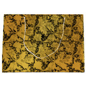 黄金花柄オリエンタルフラワー ラージペーパーバッグ (正面)