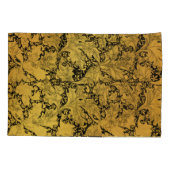 黄金花柄オリエンタルフラワー 枕カバー (裏面)