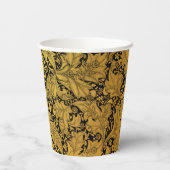 黄金花柄オリエンタルフラワー 紙コップ (裏面)