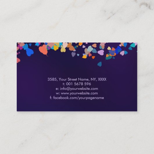 黄金菩提樹 – カラフル葉 名刺 (裏面)