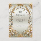 黄金華美の白い花囲いカード エンクロージャーカード (正面)