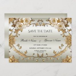 黄金華美の白の花は日付を保存 セーブザデート