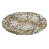 黄金華美白花切り盤 カッティングボード (角)