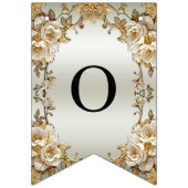 黄金華美白花束旗 バンティングフラッグ (第2の旗)