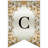 黄金華美白花束旗 バンティングフラッグ (第1の旗)