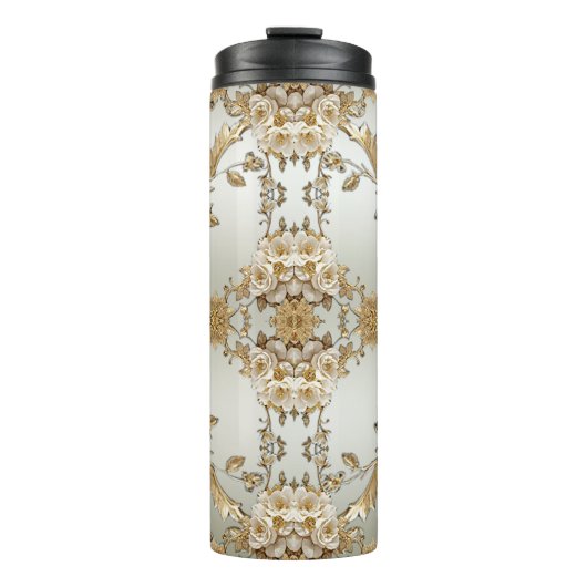 黄金華美白花熱タンブラー タンブラー (正面)