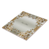 黄金華美白花陶瓦 タイル (側面)