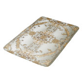 黄金華美白花風呂マット バスマット (アングル)