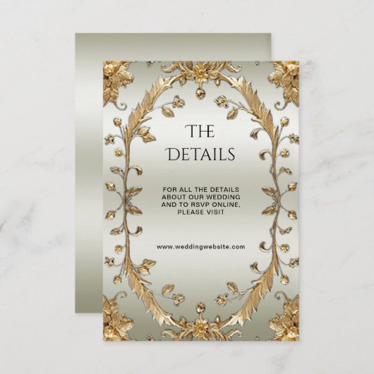 黄金華美花囲いカード エンクロージャーカード (正面/裏面)