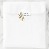 黄金葉花結婚の ラウンドシール (バッグ)