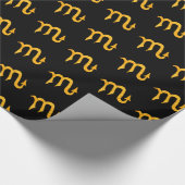 黄金蠍座星占い記号 ラッピングペーパー (角)