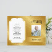 黄金装飾葬儀プログラムテンプレート (スタンド正面)