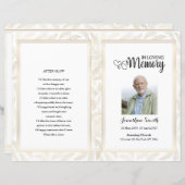 黄金装飾葬儀プログラムテンプレート (正面/裏面)