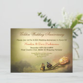 黄金記念日芸術的ヴィンテージ招待状 招待状 (スタンド正面)