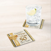 黄金記念日 スクエアペーパーコースター (インサイチュ)