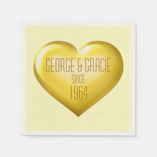 黄金記念日 スタンダードカクテルナプキン (正面)