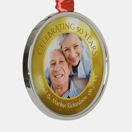 黄金記念日 | 50年記念すべき写真 メタルオーナメント (右)