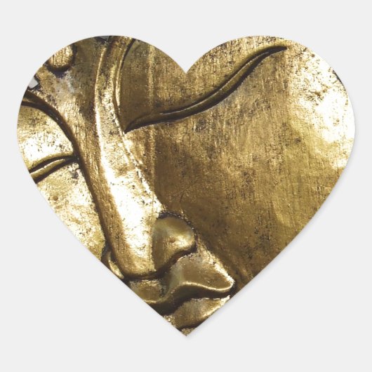 黄金賛美仏の感動的愛 ハートシール (正面)