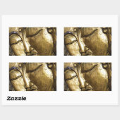 黄金賛美仏の感動的愛 長方形シール (シート)