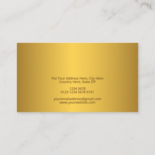 黄金通貨記号 |白 名刺 (裏面)