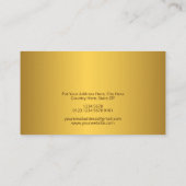 黄金通貨記号 |青エレガント色 名刺 (裏面)