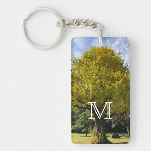 黄金銀杏の木 キーホルダー (正面)
