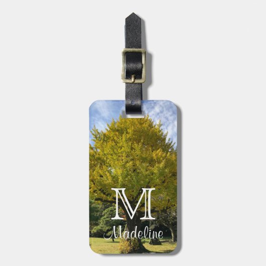 黄金銀杏の木 ラゲッジタグ (正面縦)