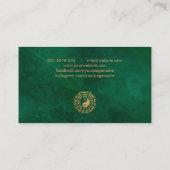 黄金風水書道記号オン緑 名刺 (裏面)