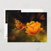 黄金飛んでいる蝶 ポストカード (正面/裏面)